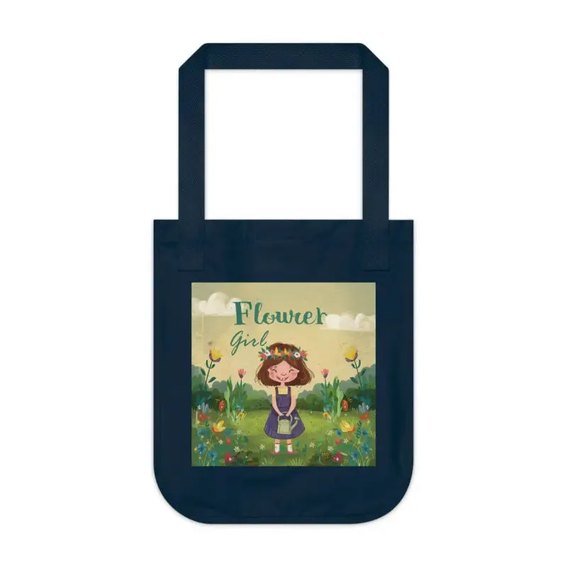 Flower Girl Organic Canvas Tote Bag