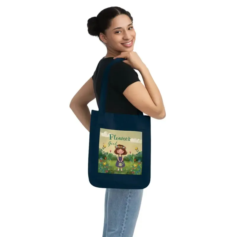 Flower Girl Organic Canvas Tote Bag