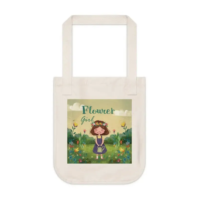Flower Girl Organic Canvas Tote Bag