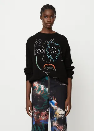 Flower Man Crew Neck Sweater