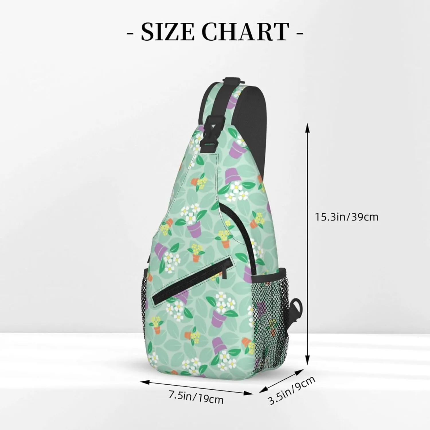 Flowers Chest Bags Crossbody Sling Bag Shoulder Bag Travel Hiking Daypack For Men Women