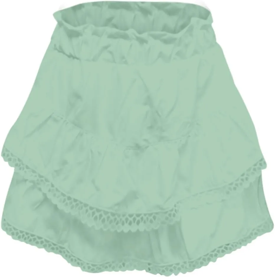 Flowy Shorts for Women Casual Boho Mini Skirts for Women High Waisted Ruffled Tiered Pleated Crochet Tennis Skorts Cute