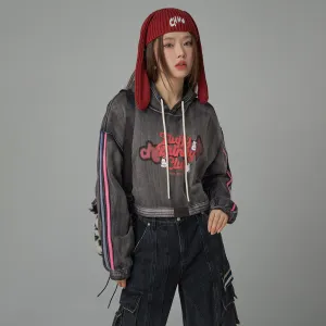Fluffy Bunny Club Crop Hoodie
