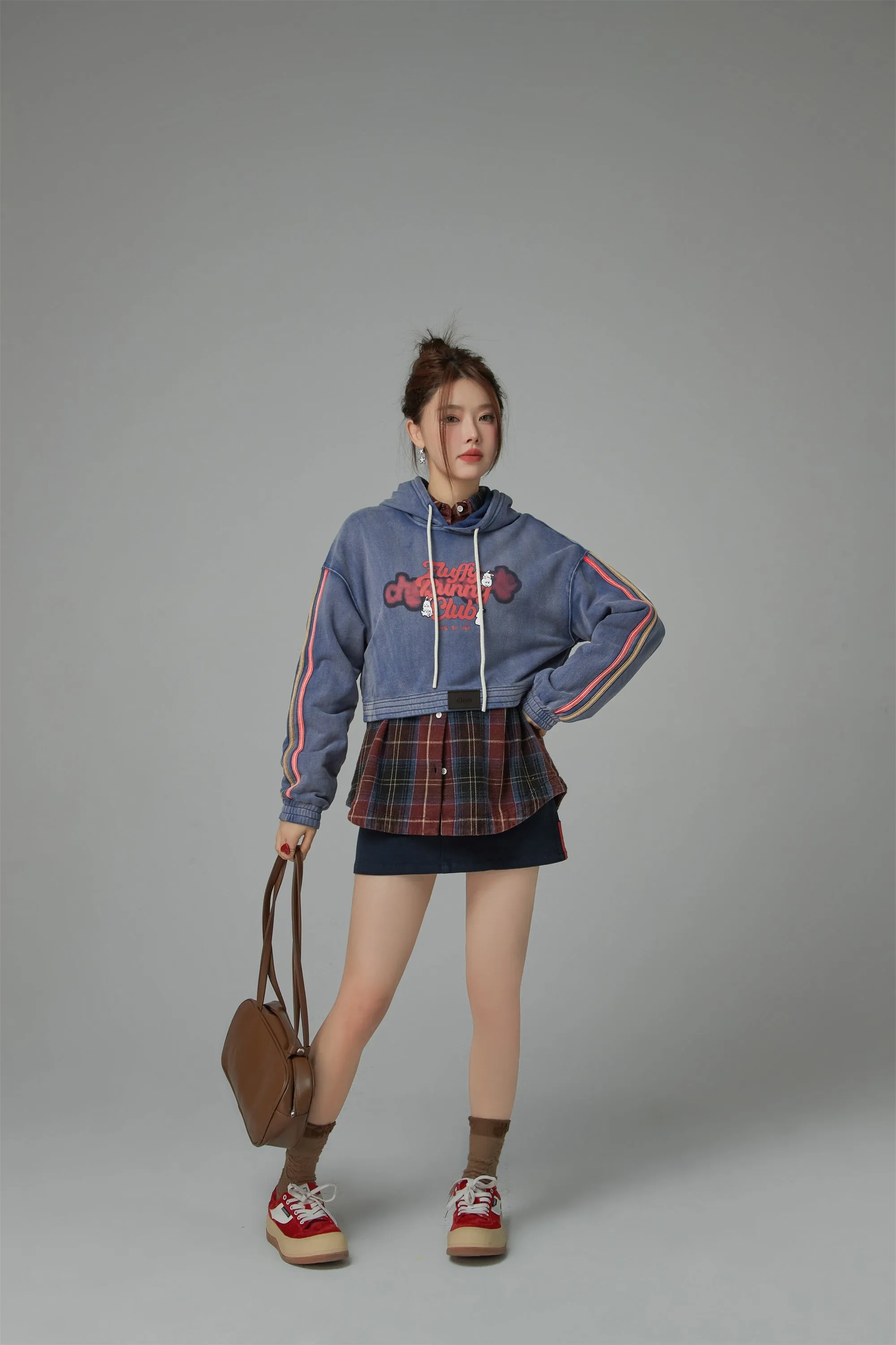 Fluffy Bunny Club Crop Hoodie