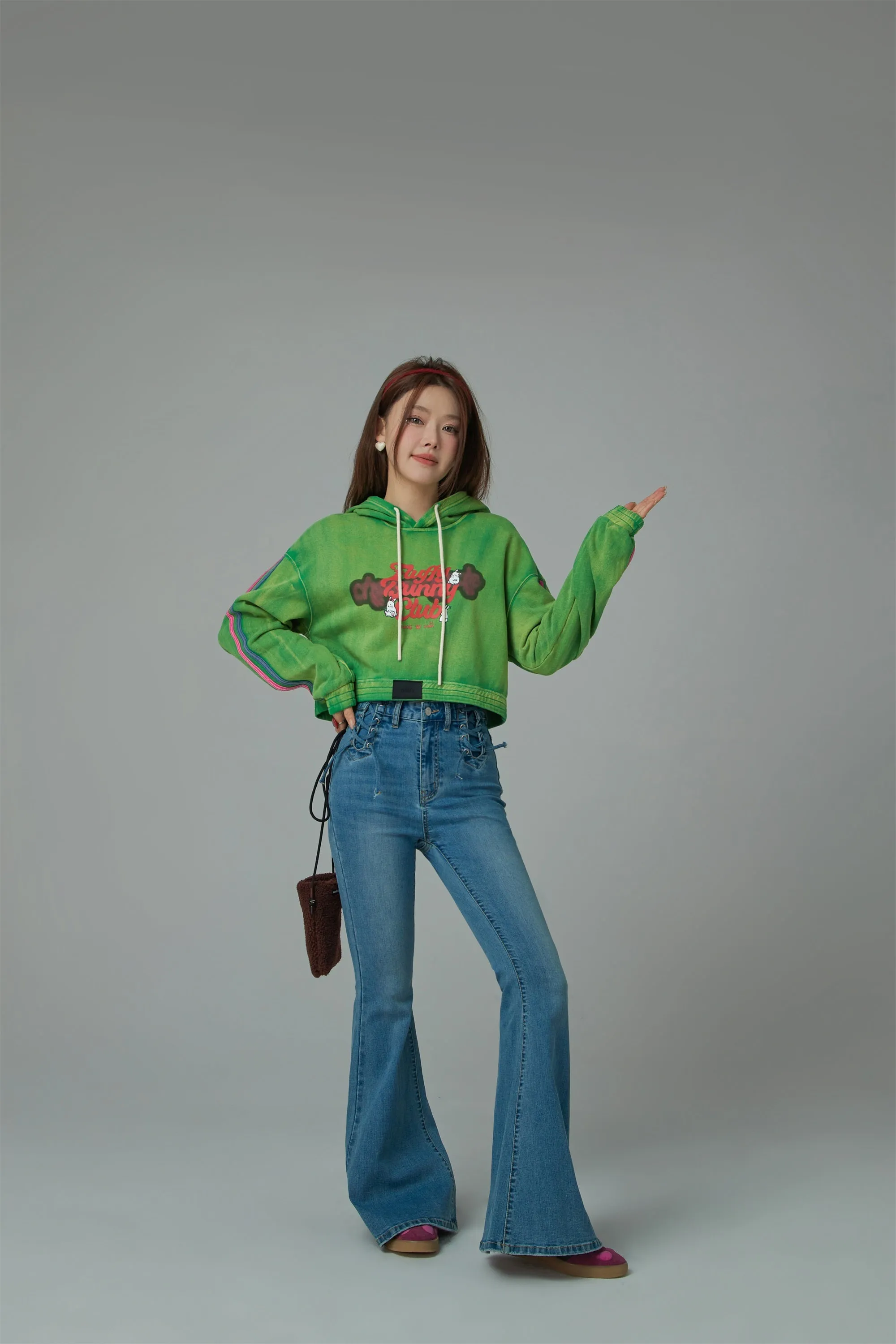 Fluffy Bunny Club Crop Hoodie