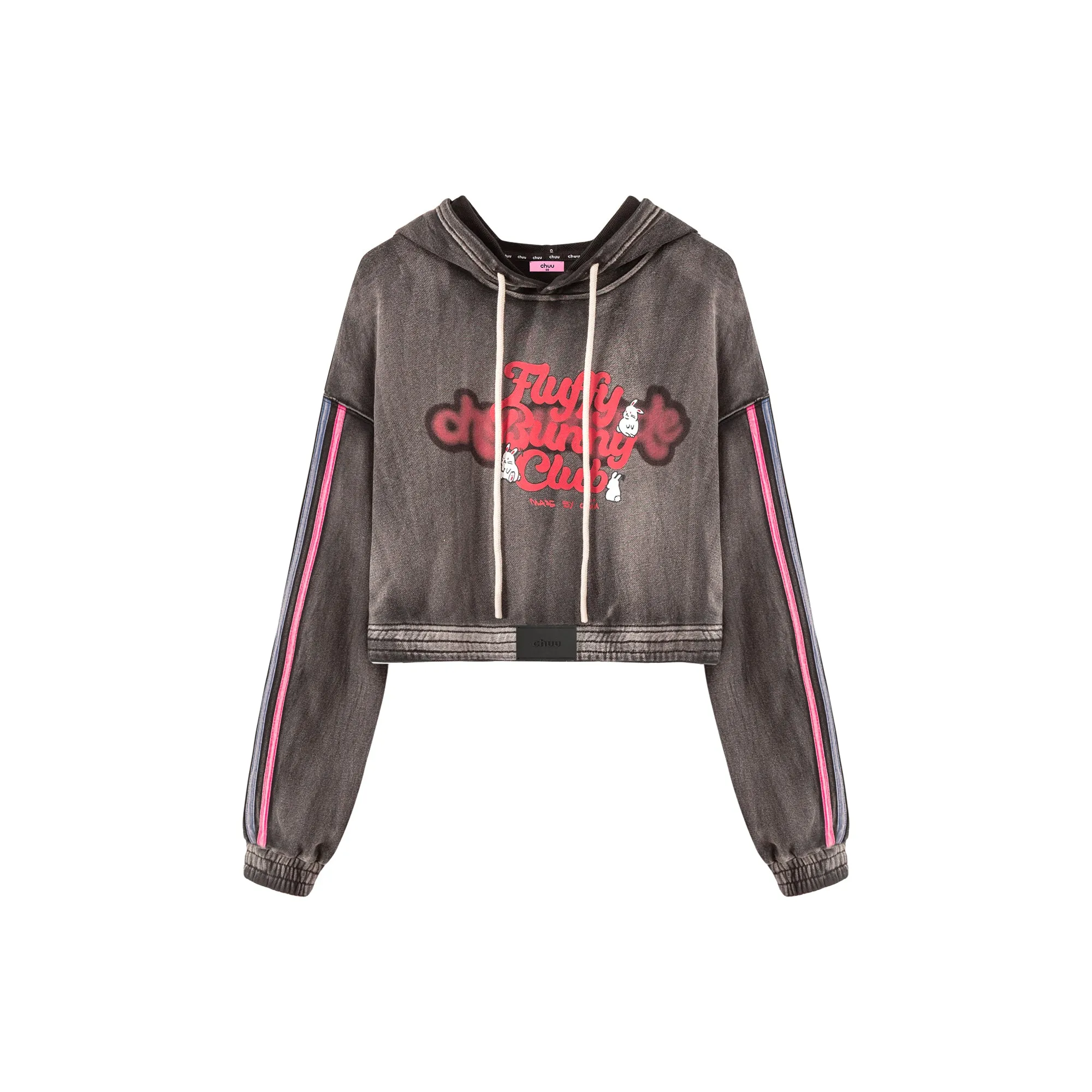 Fluffy Bunny Club Crop Hoodie