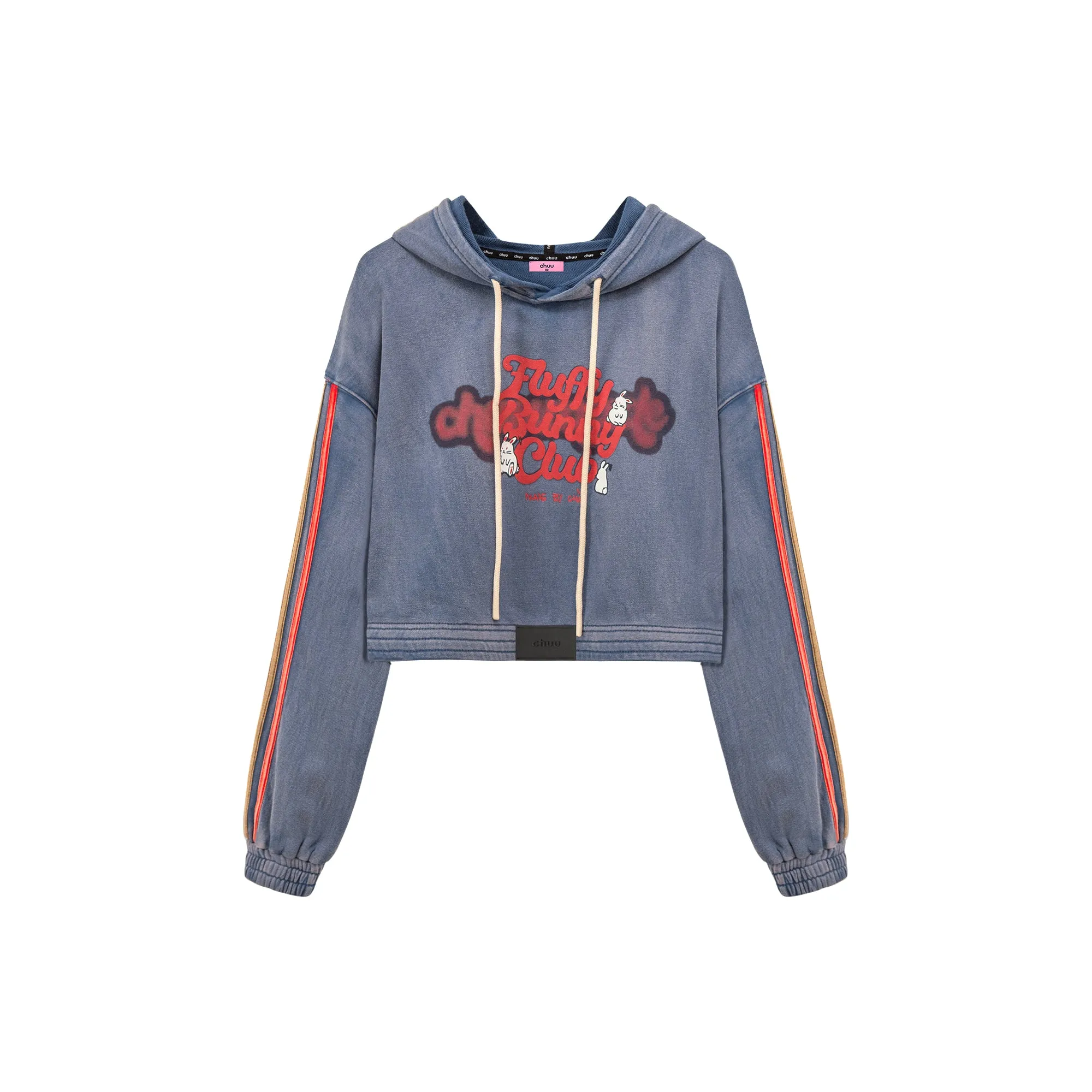 Fluffy Bunny Club Crop Hoodie