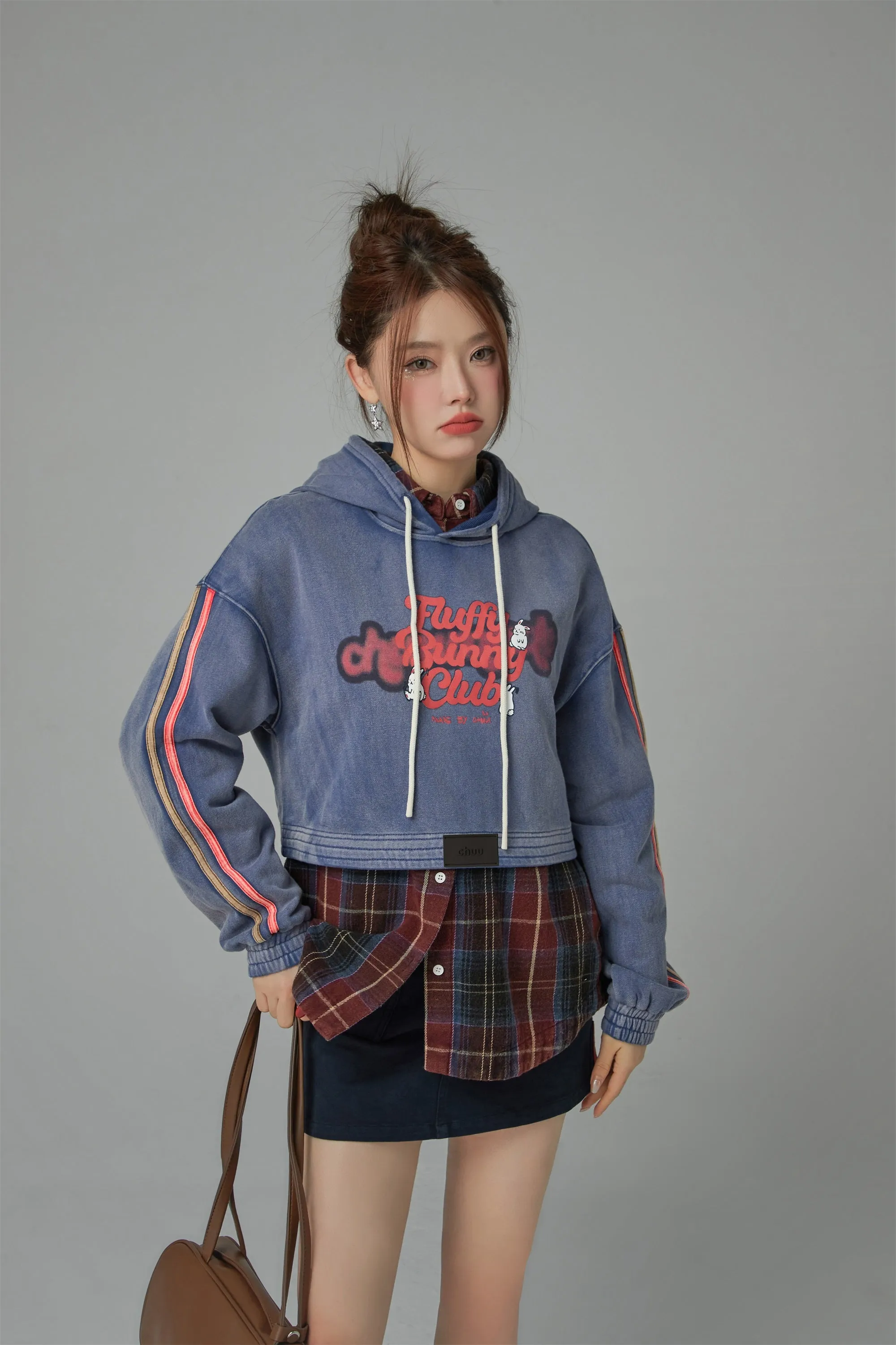 Fluffy Bunny Club Crop Hoodie