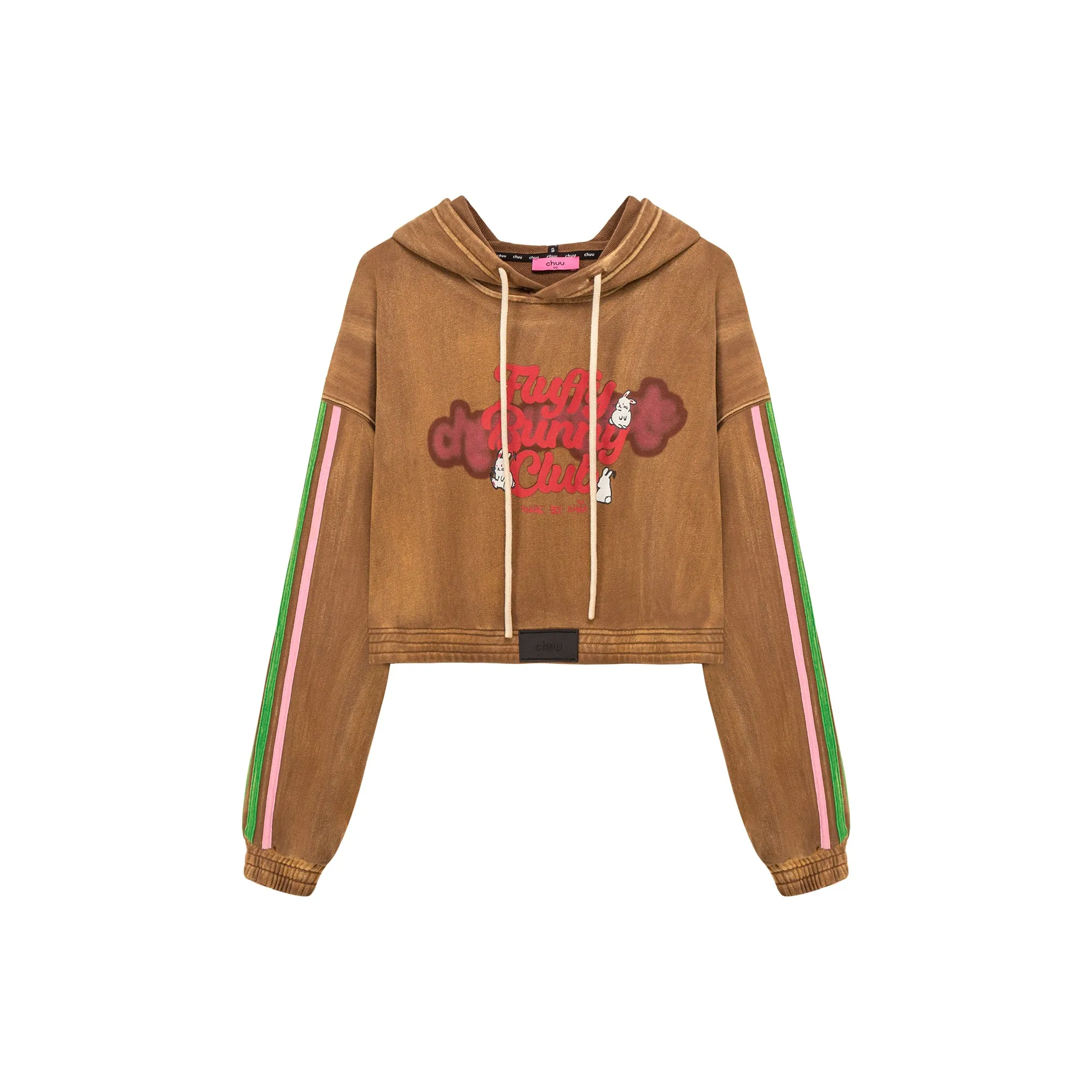 Fluffy Bunny Club Crop Hoodie