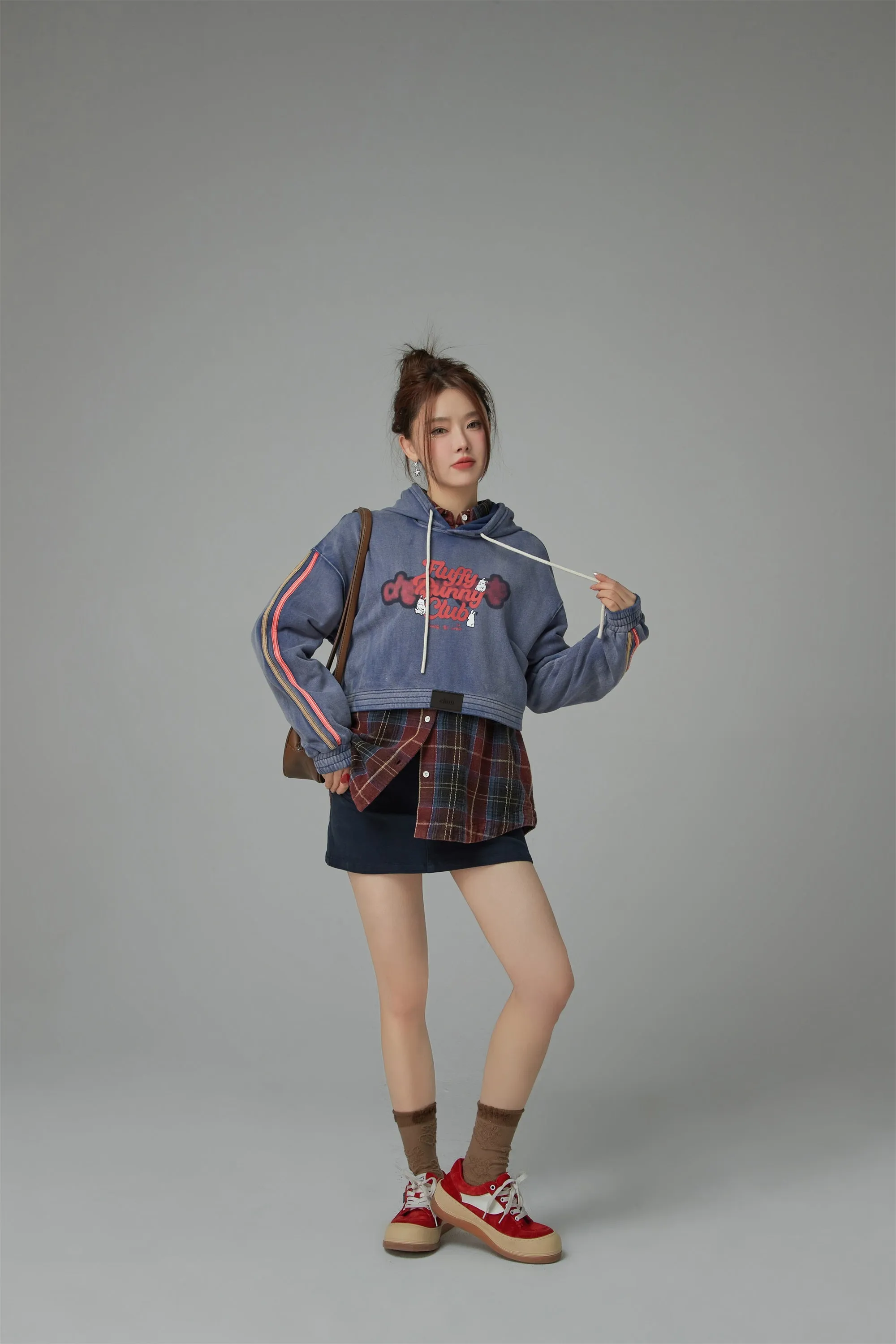 Fluffy Bunny Club Crop Hoodie