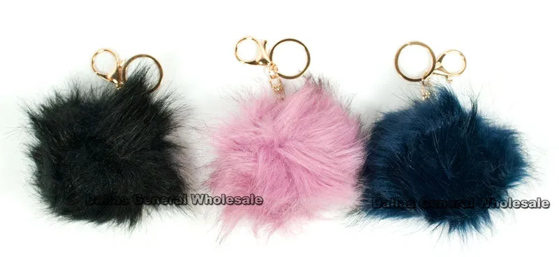 Fluffy Fur Balls Key Chains Wholesale