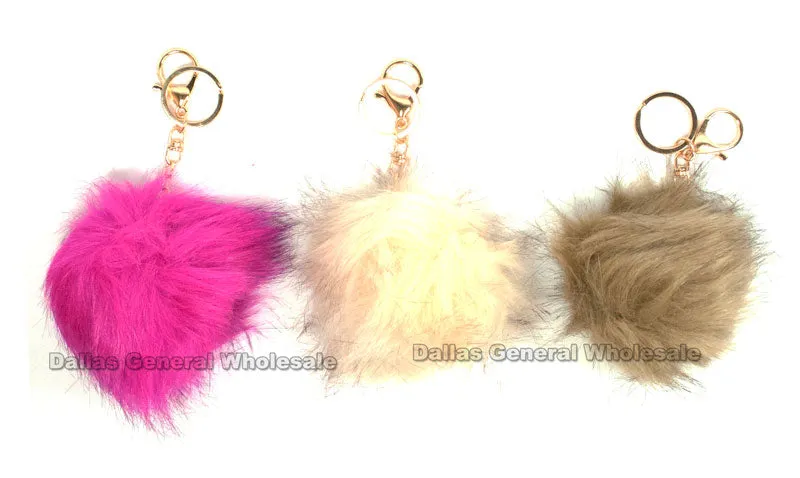 Fluffy Fur Balls Key Chains Wholesale