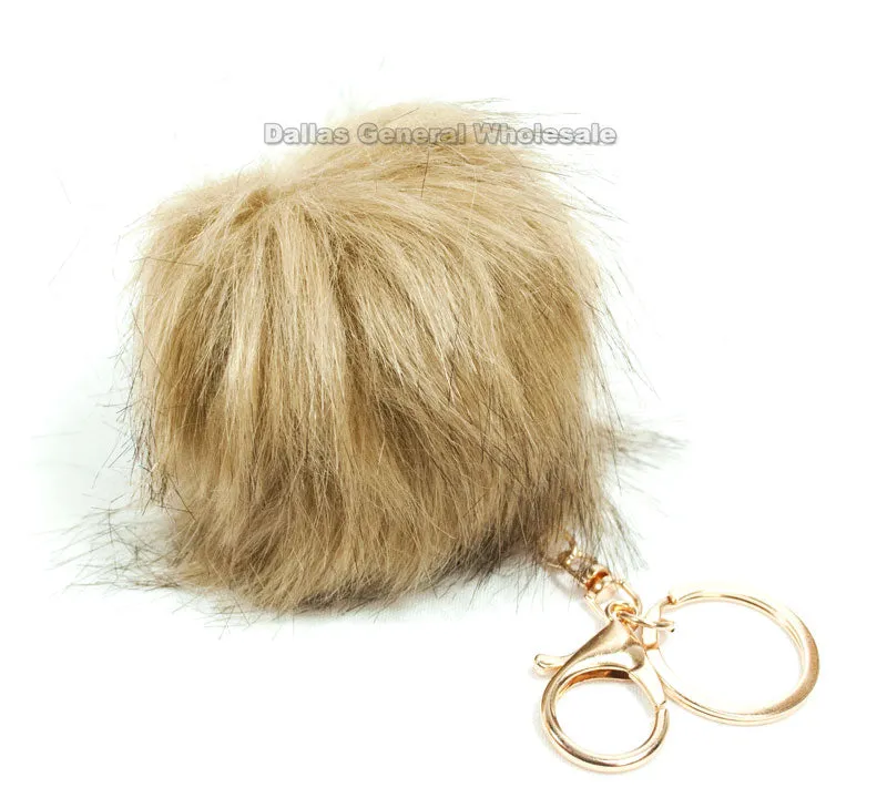 Fluffy Fur Balls Key Chains Wholesale
