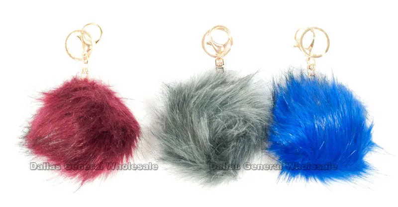 Fluffy Fur Balls Key Chains Wholesale