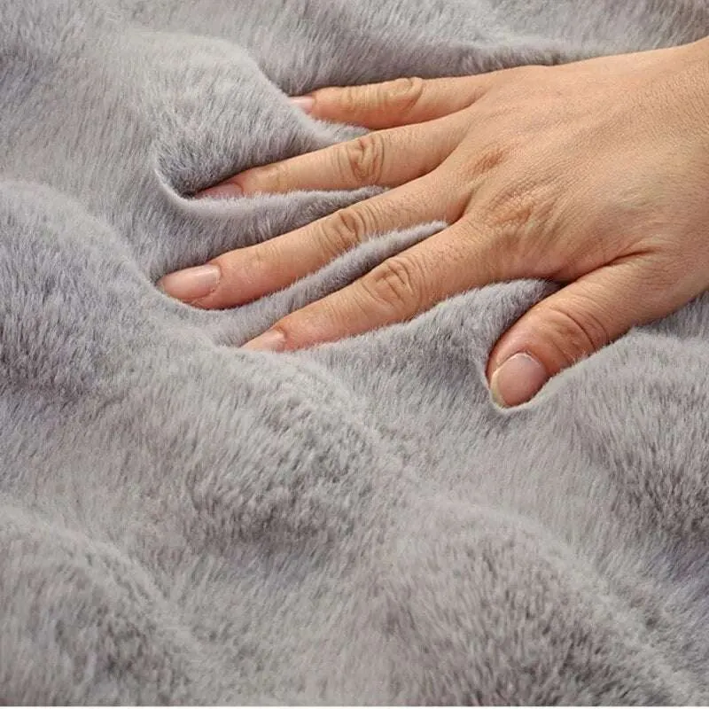 Fluffy Rabbit Plush Sofa Cover