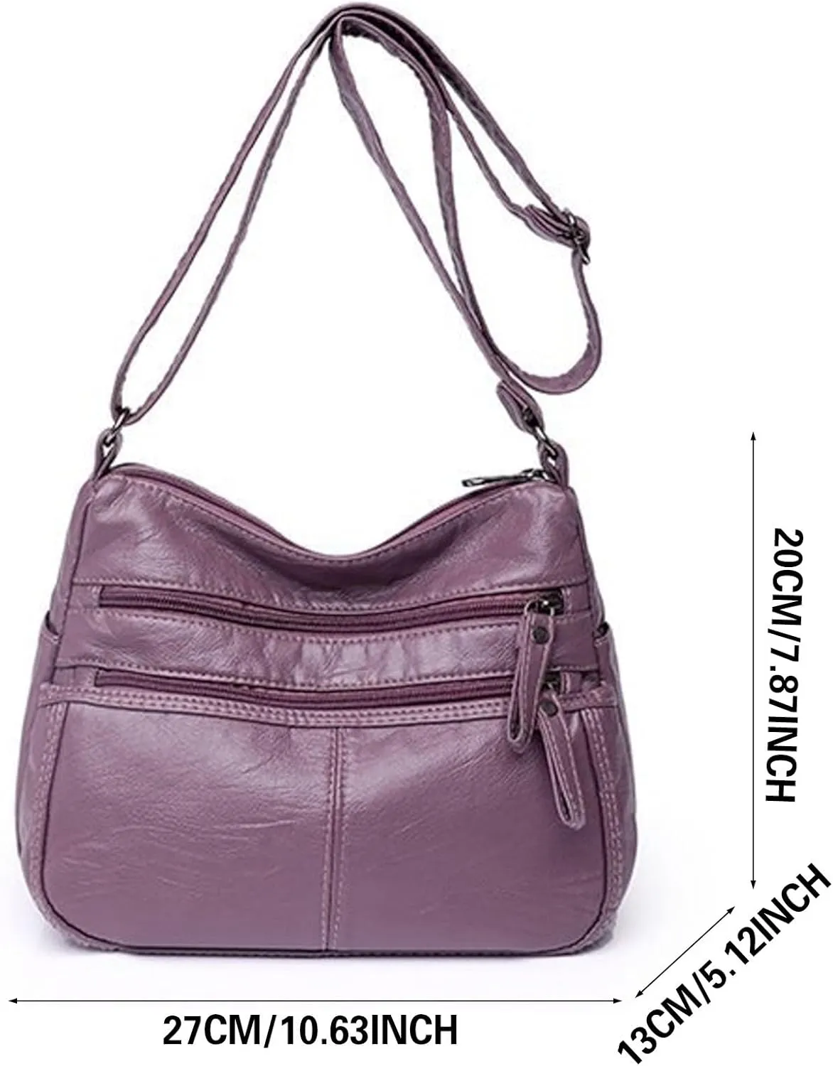 Foldie Crossbody Bags for Women Cute Hobo Tote Handbags Mini Clutch Purses with Zipper Closure Luxury Travel Bag(Purple)