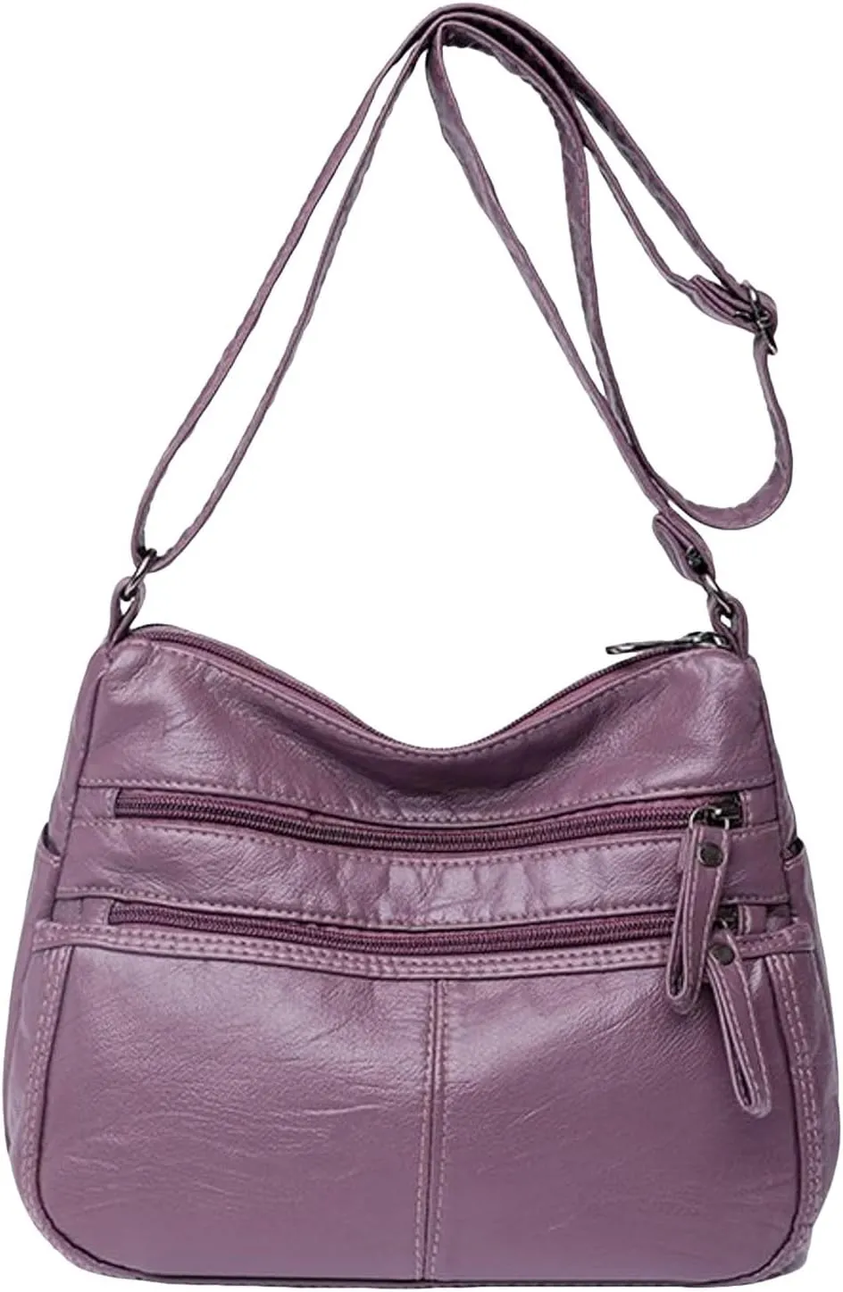 Foldie Crossbody Bags for Women Cute Hobo Tote Handbags Mini Clutch Purses with Zipper Closure Luxury Travel Bag(Purple)