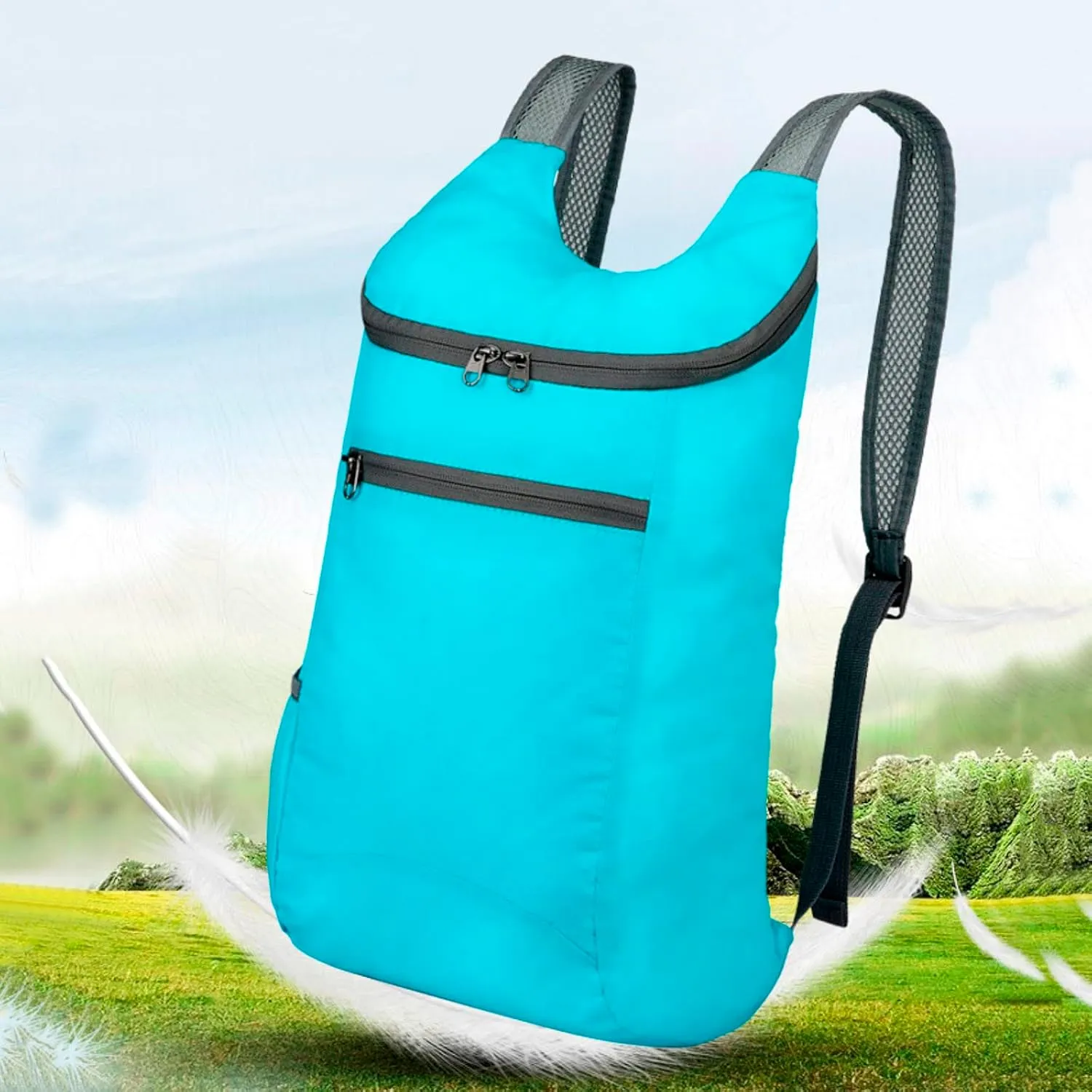 Folding Hiking Backpack Outdoor Custom Travel Bag With Sport Bag Gym Men Lightweight Sport Large (BU2, One Size)