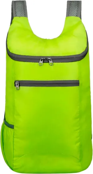 Folding Hiking Backpack Outdoor Custom Travel Bag With Sport Bag Gym Men Lightweight Sport Large (Green, One Size)