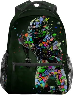 Football Backpack Casual Daypack Backpacks Travel Hiking Camping Day Pack For Women Men