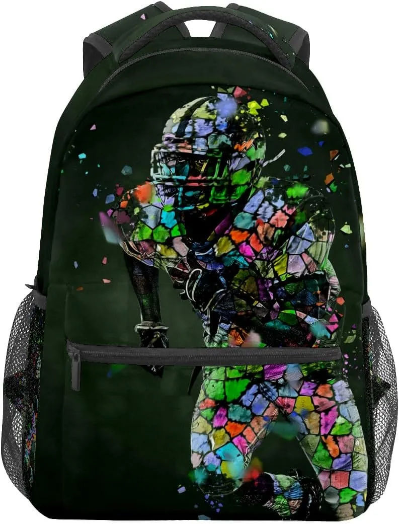 Football Backpack Casual Daypack Backpacks Travel Hiking Camping Day Pack For Women Men