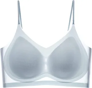for Large Bust Sports Bra Yoga Sporty Ice Silk Seamless No Show Push Up Sports Bras Gym for Women Supportive Running