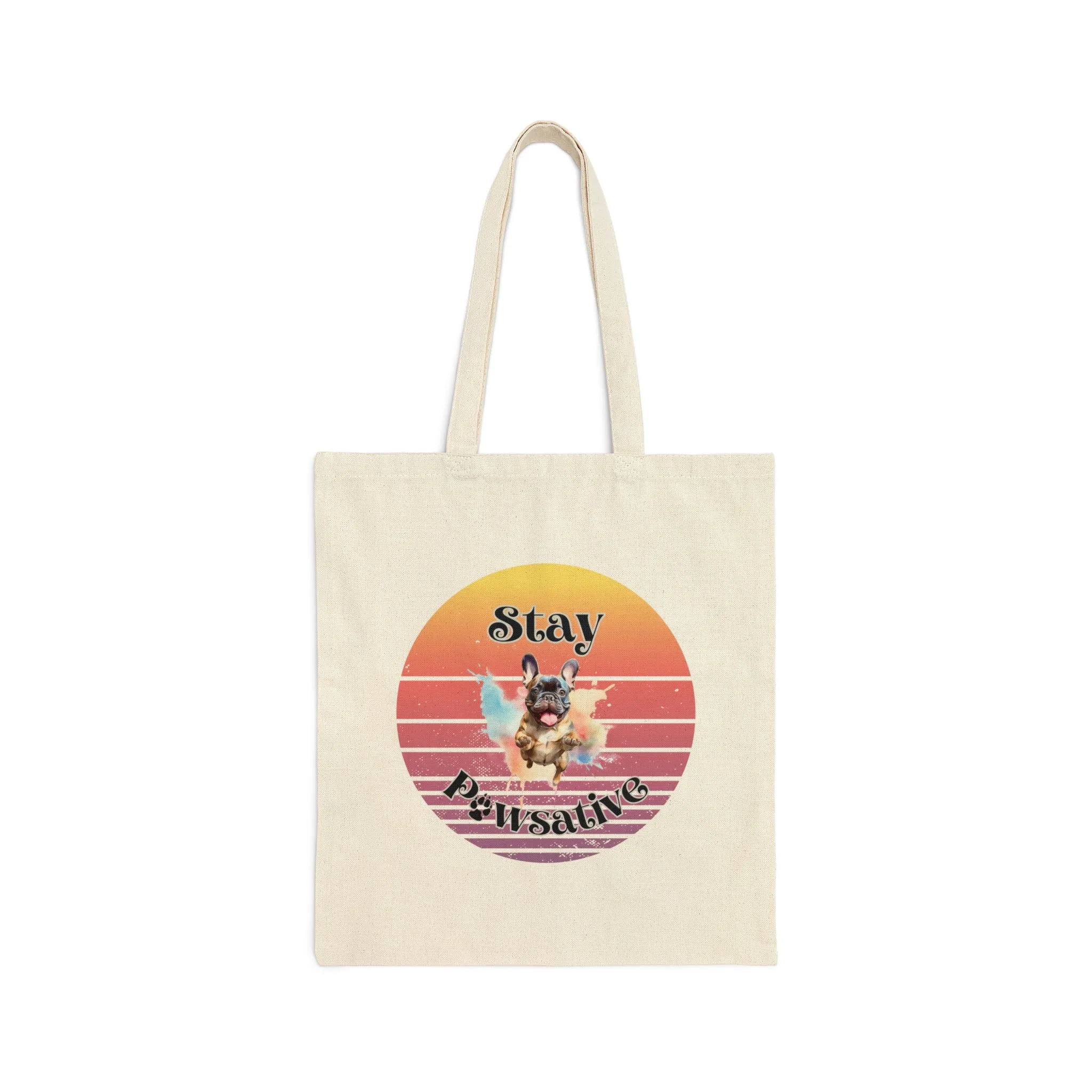 French Bulldog Cotton Canvas Tote Bag Frenchie Tote Fawn Frenchie