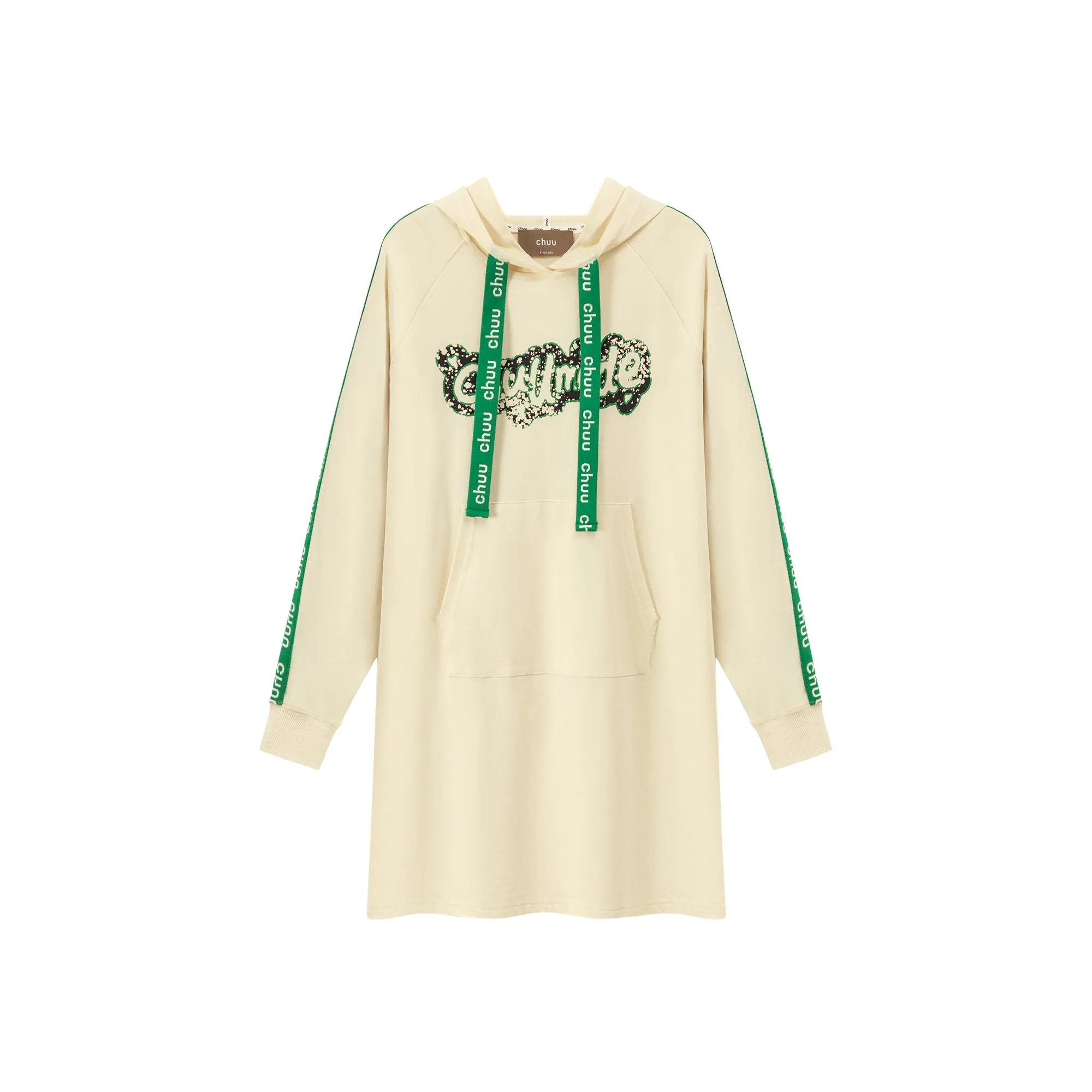 Front Pocket Hood Sweatshirt Mini Dress