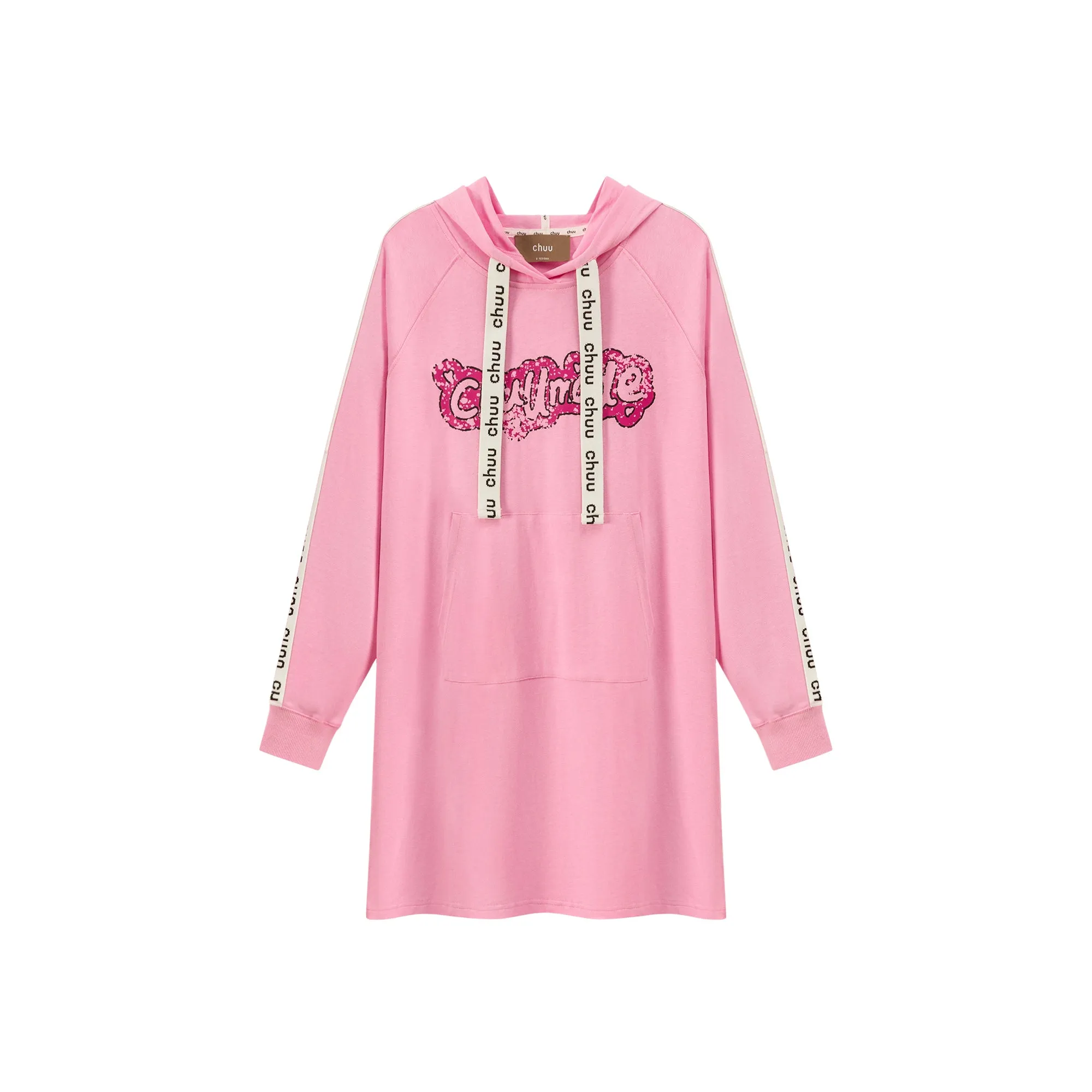 Front Pocket Hood Sweatshirt Mini Dress