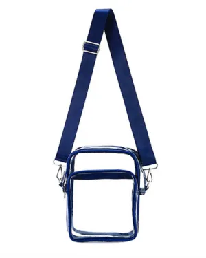 Front Pocket Rectangular Clear Crossbody Bag