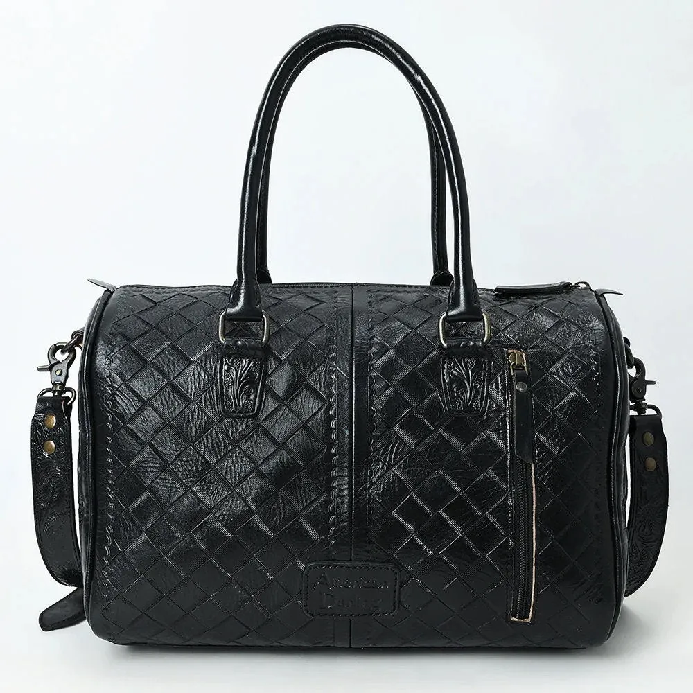 Frontier Belle Hand Tooled Leather Duffel Bag