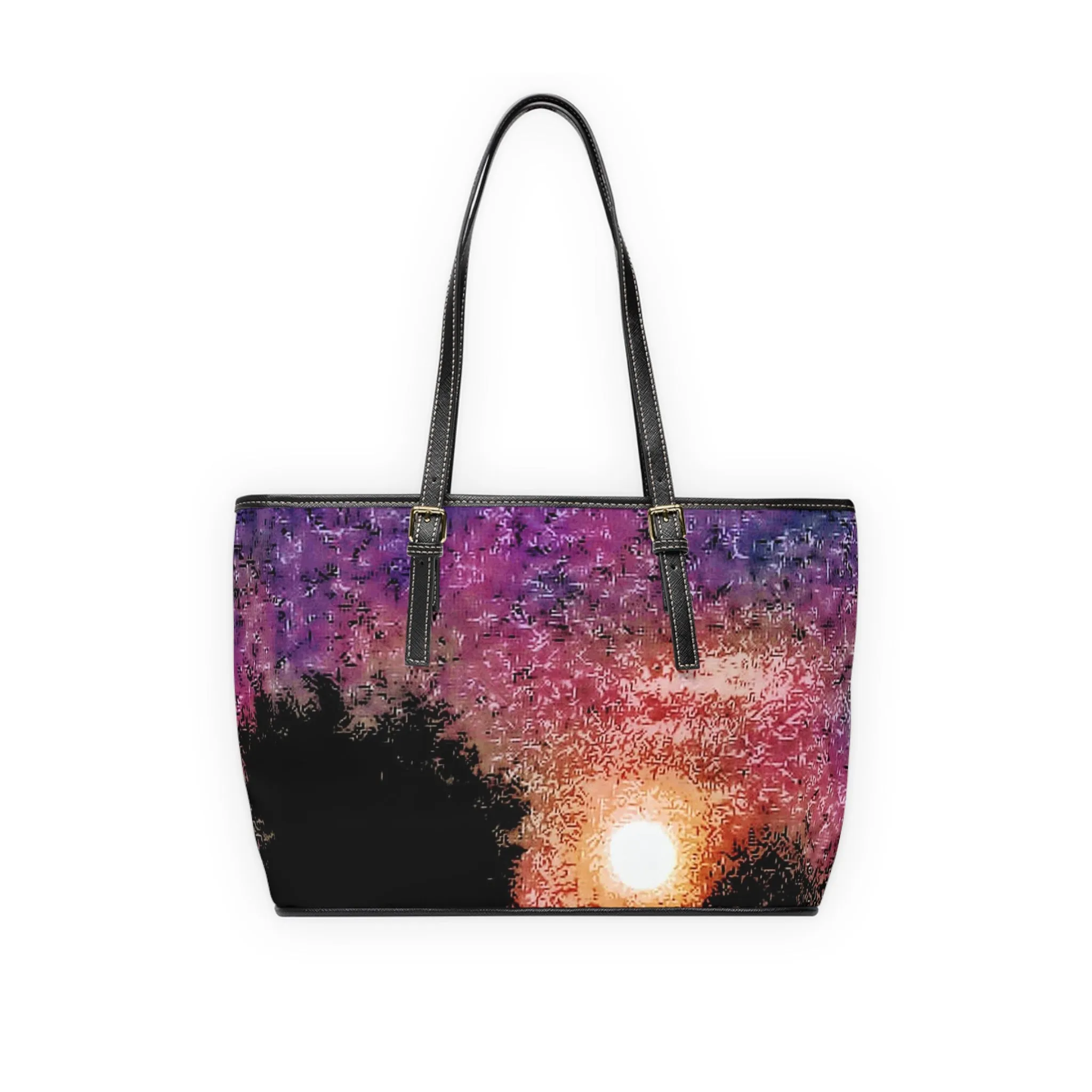 Full Moon PU Leather Shoulder Bag