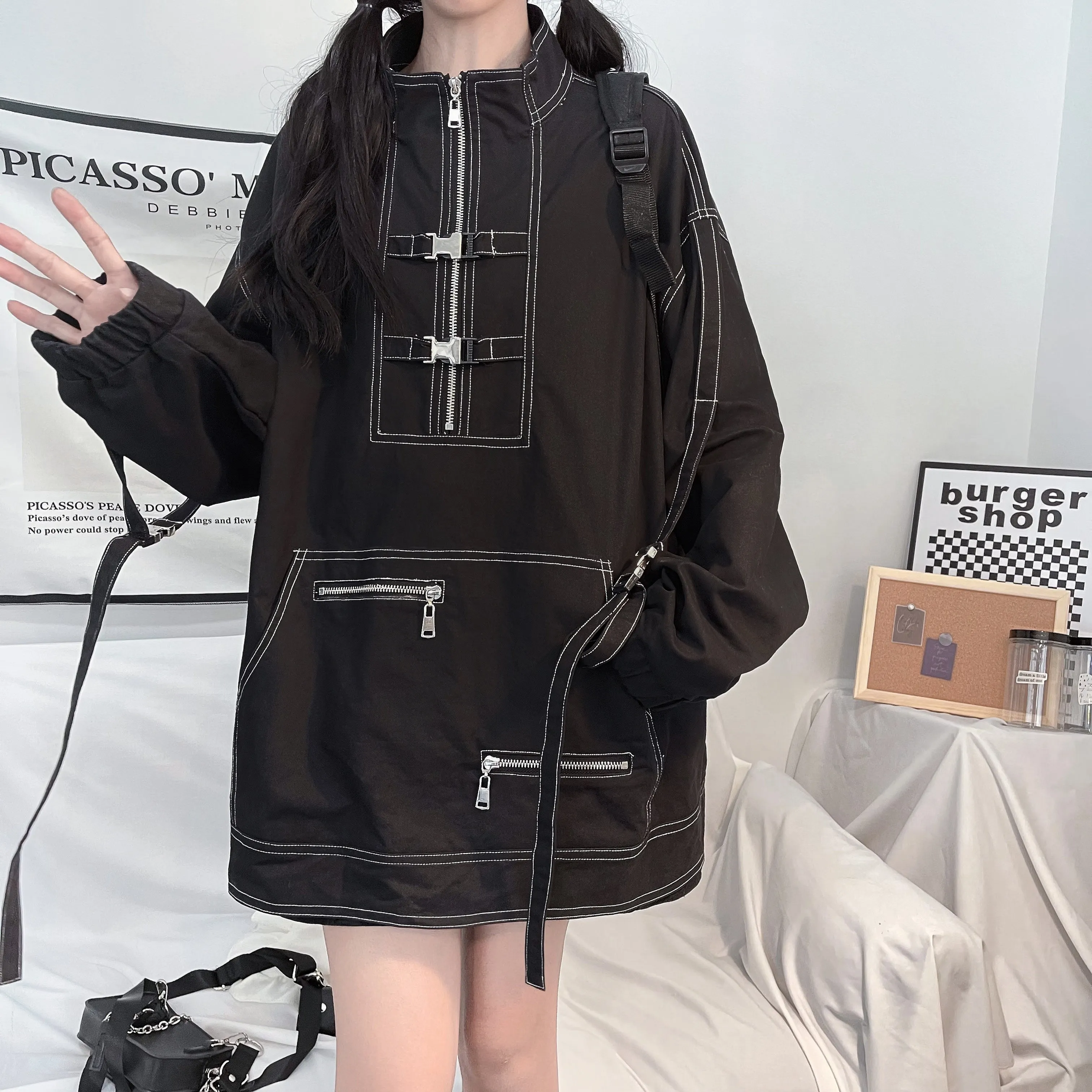 Futuristic Strap Jacket SD02483