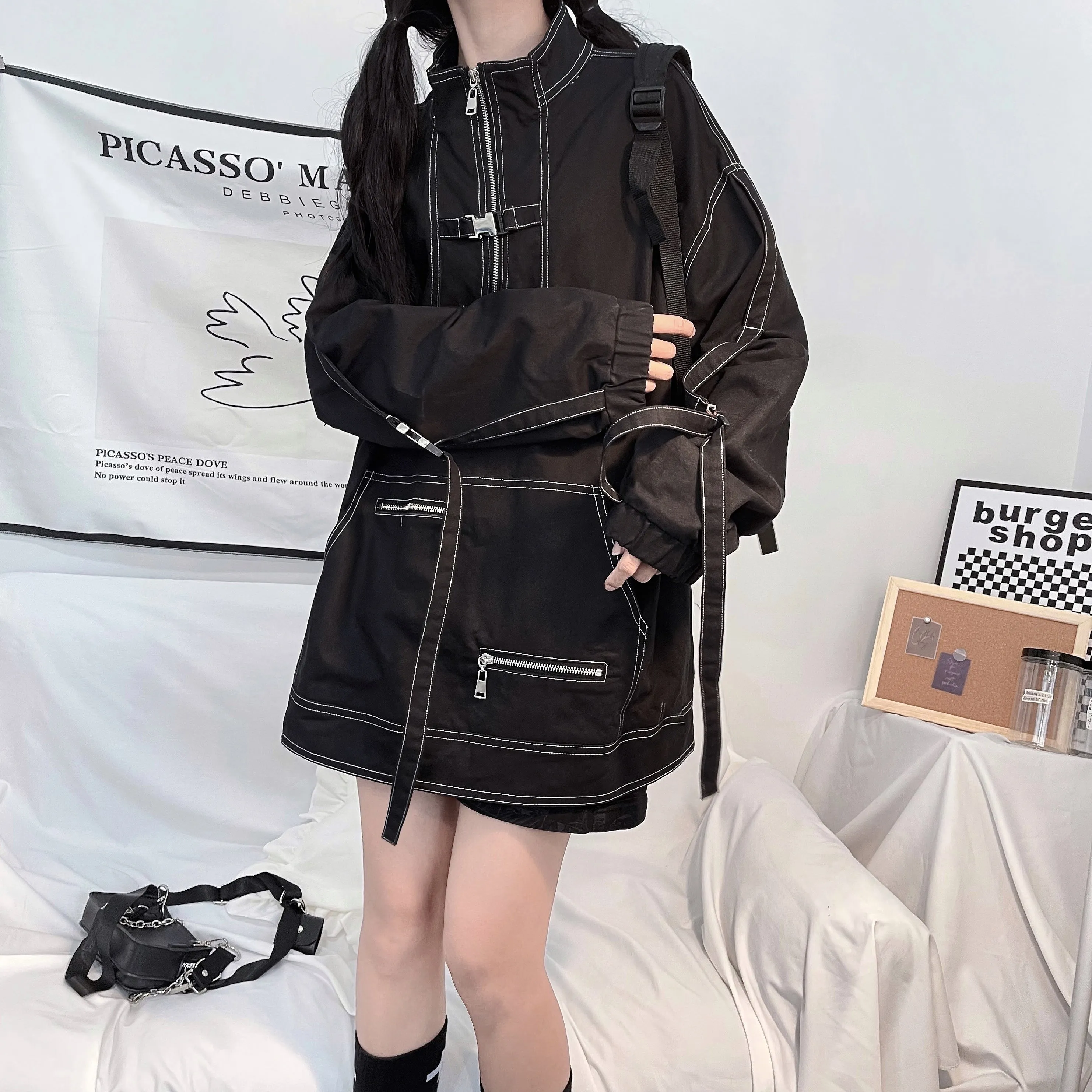 Futuristic Strap Jacket SD02483
