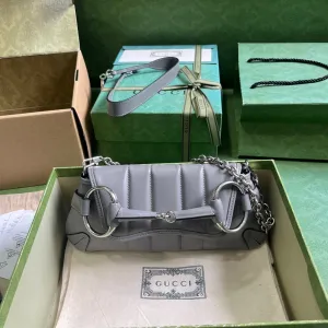 GC592 Gucci Horsebit Chain Small Shoulder Bag / HIGHEST QUALITY VERSION / 10.6"W x 4.5"H x 2"D