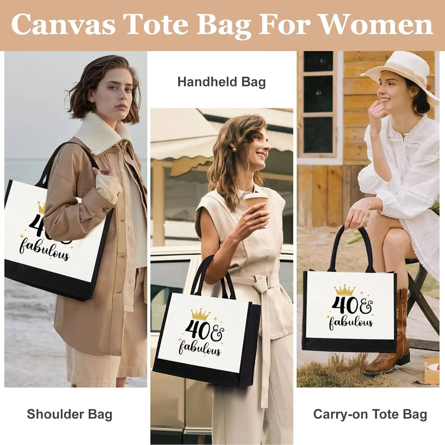 GevGuxLuo Tote Bag for Women Animal Lover Bag Birthday Gift for Women