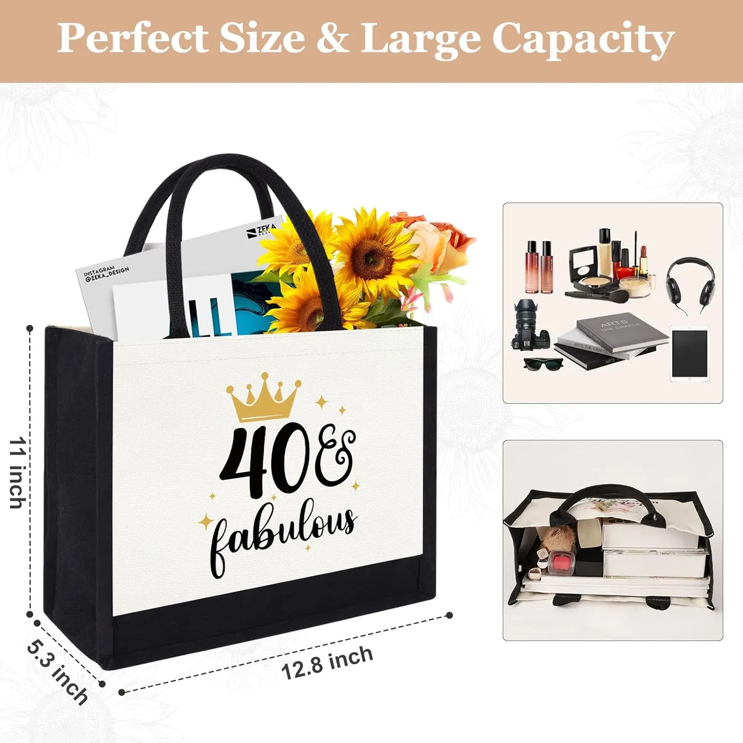GevGuxLuo Tote Bag for Women Animal Lover Bag Birthday Gift for Women