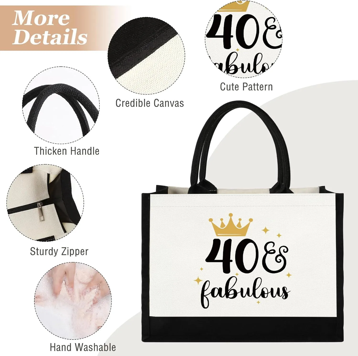 GevGuxLuo Tote Bag for Women Animal Lover Bag Birthday Gift for Women
