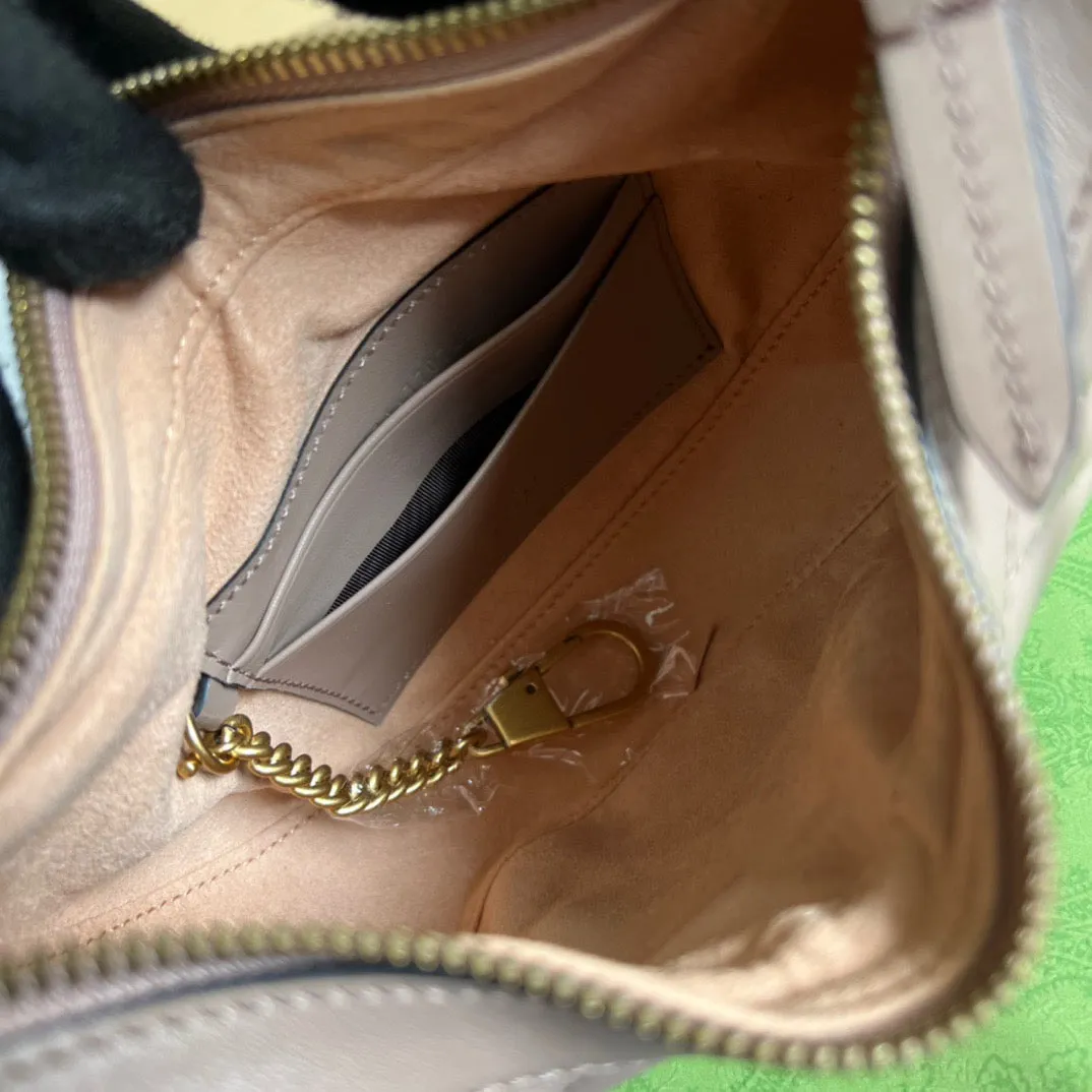 gg Marmont Half Moon Shaped Mini Bag Beige For Women, Women&#8217;s Bags 8.5in/22cm gg