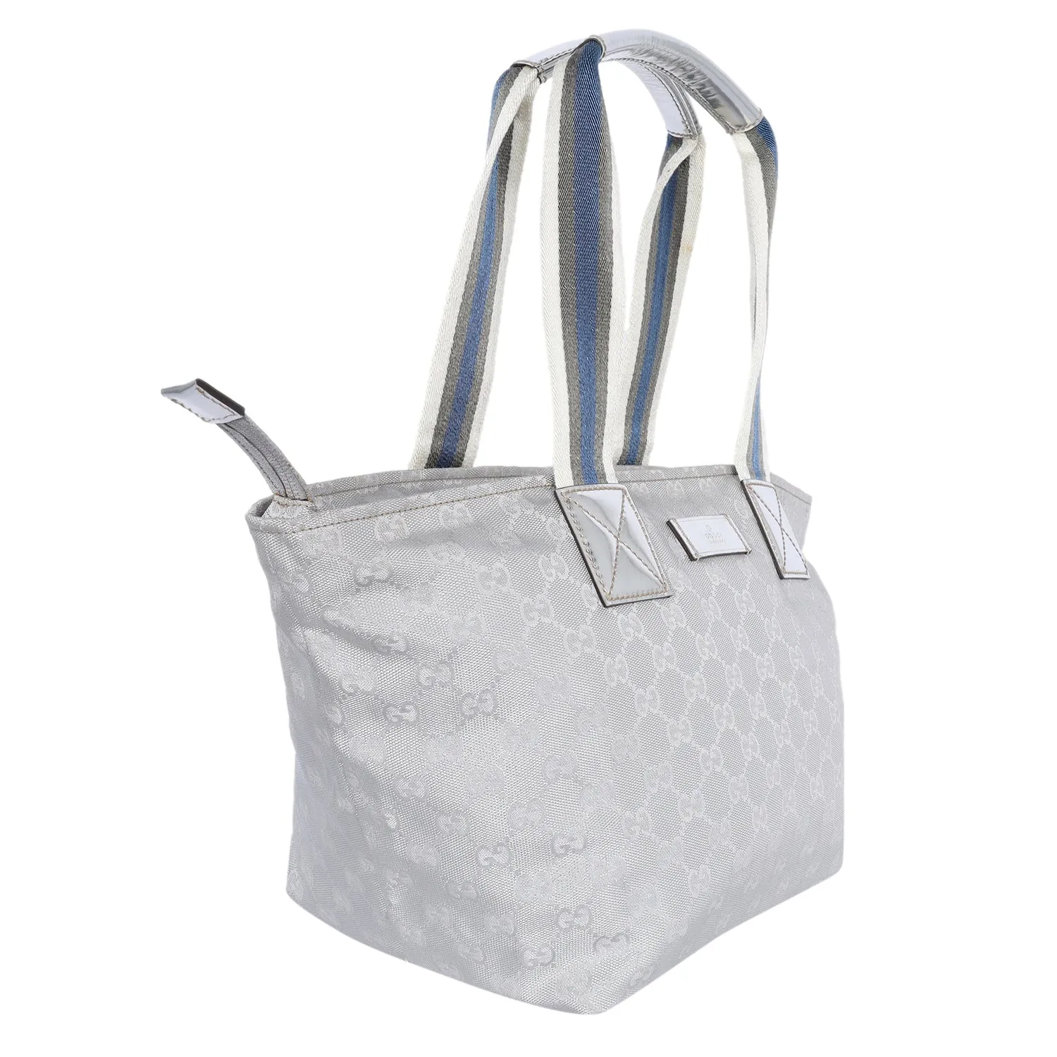 GG Monogram Supreme Shoulder Bag Silver