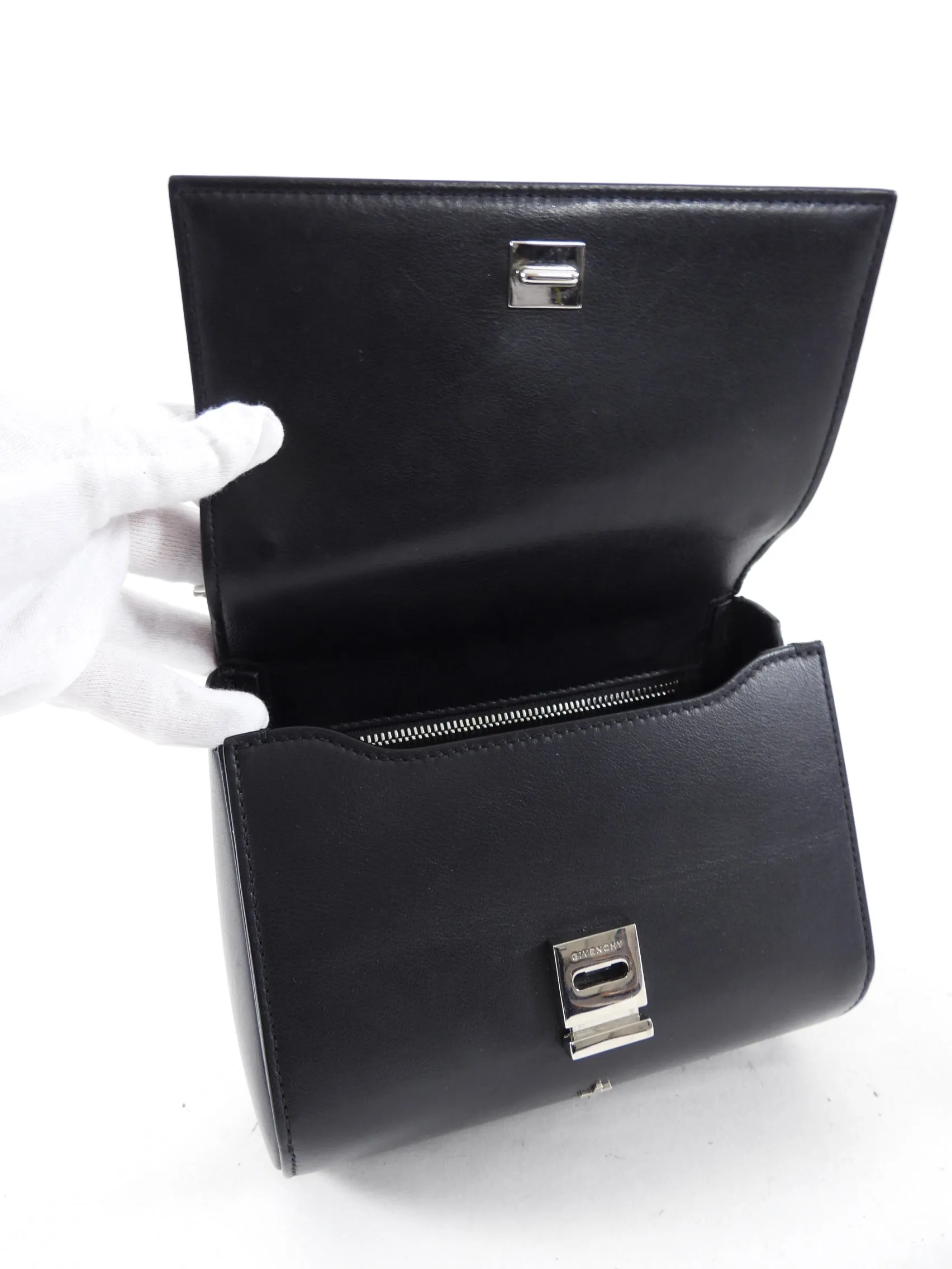 Givenchy Black Mini Pandora Box Chain Crossbody Bag