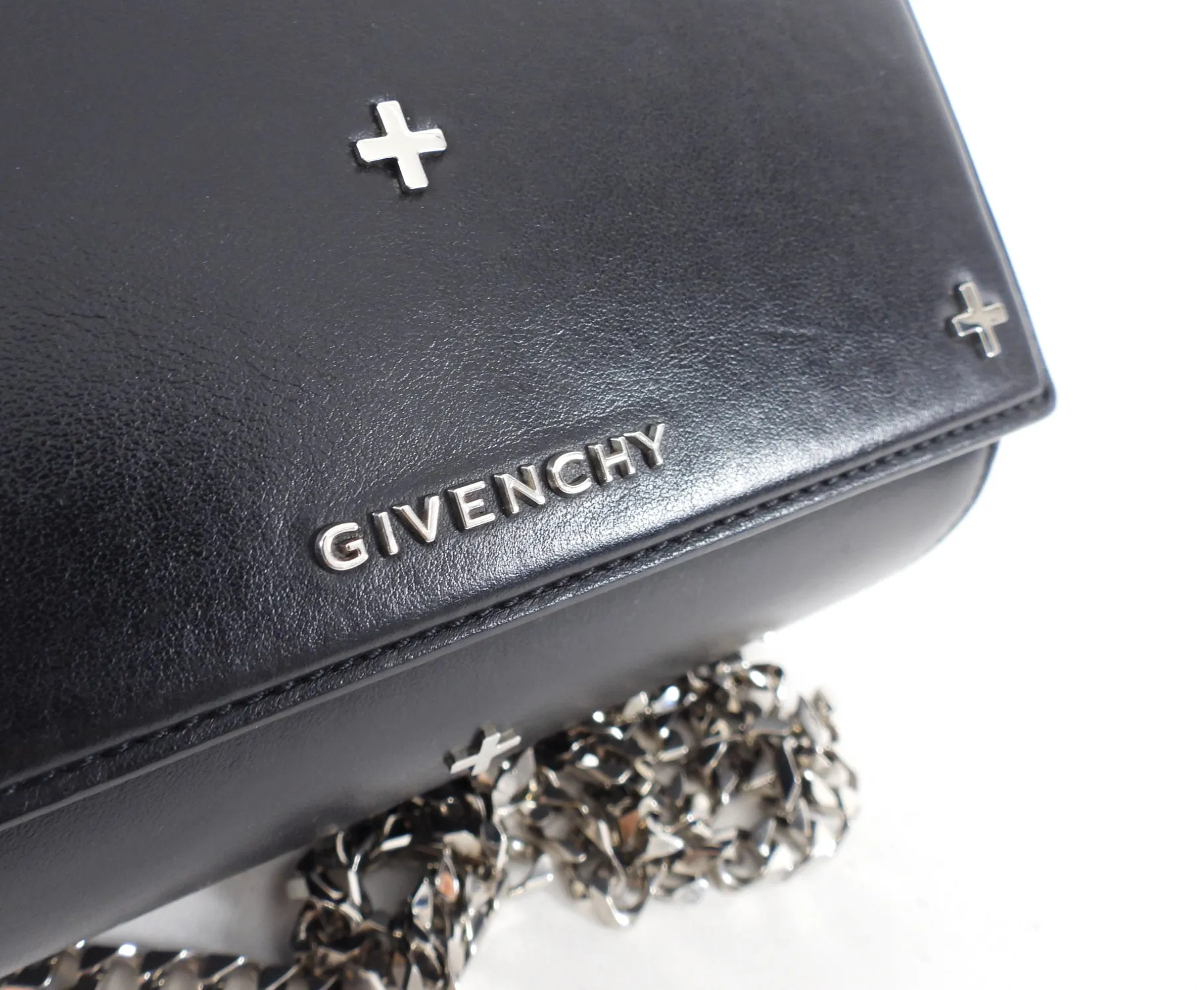 Givenchy Black Mini Pandora Box Chain Crossbody Bag