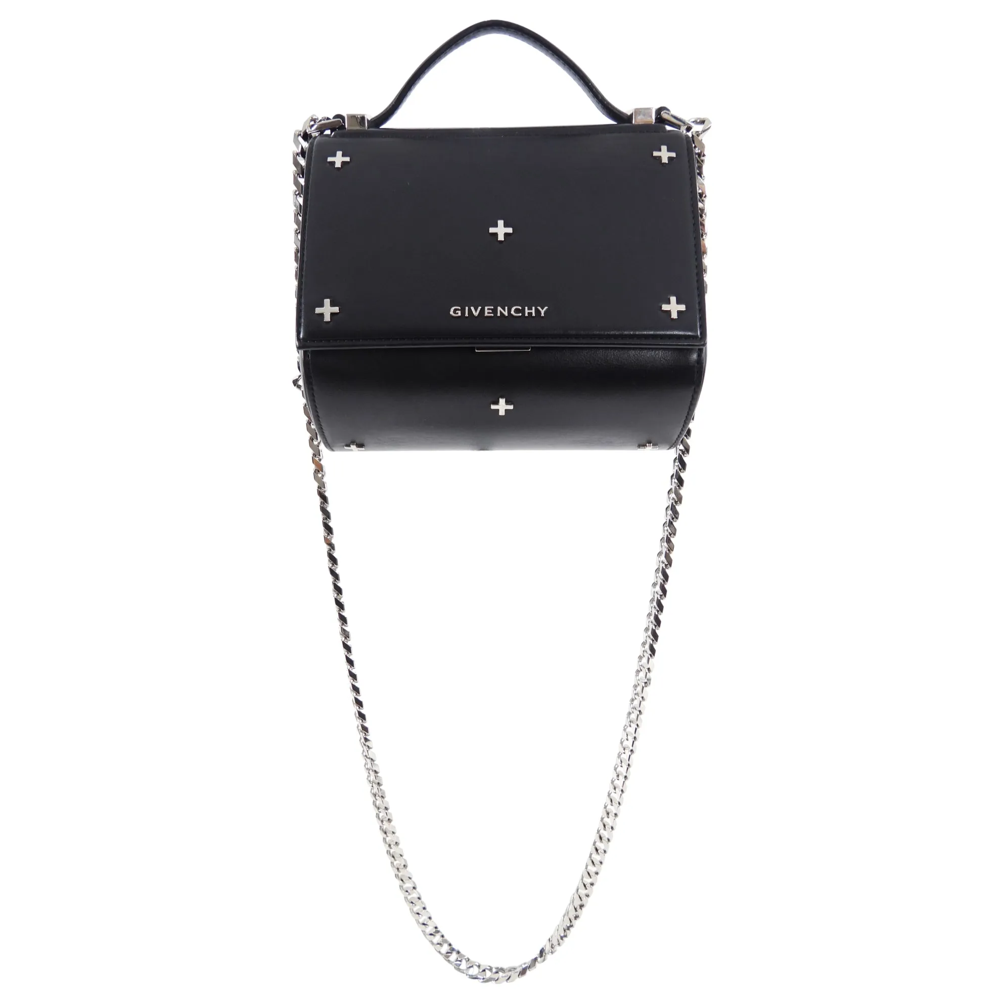 Givenchy Black Mini Pandora Box Chain Crossbody Bag