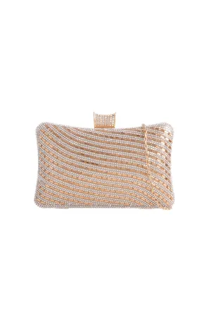 Gold Diamante  Clutch Bag