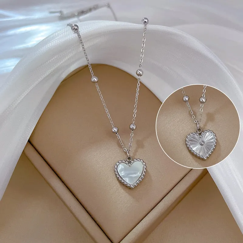 Gold Plated Double Sided Pattern Necklace for Women