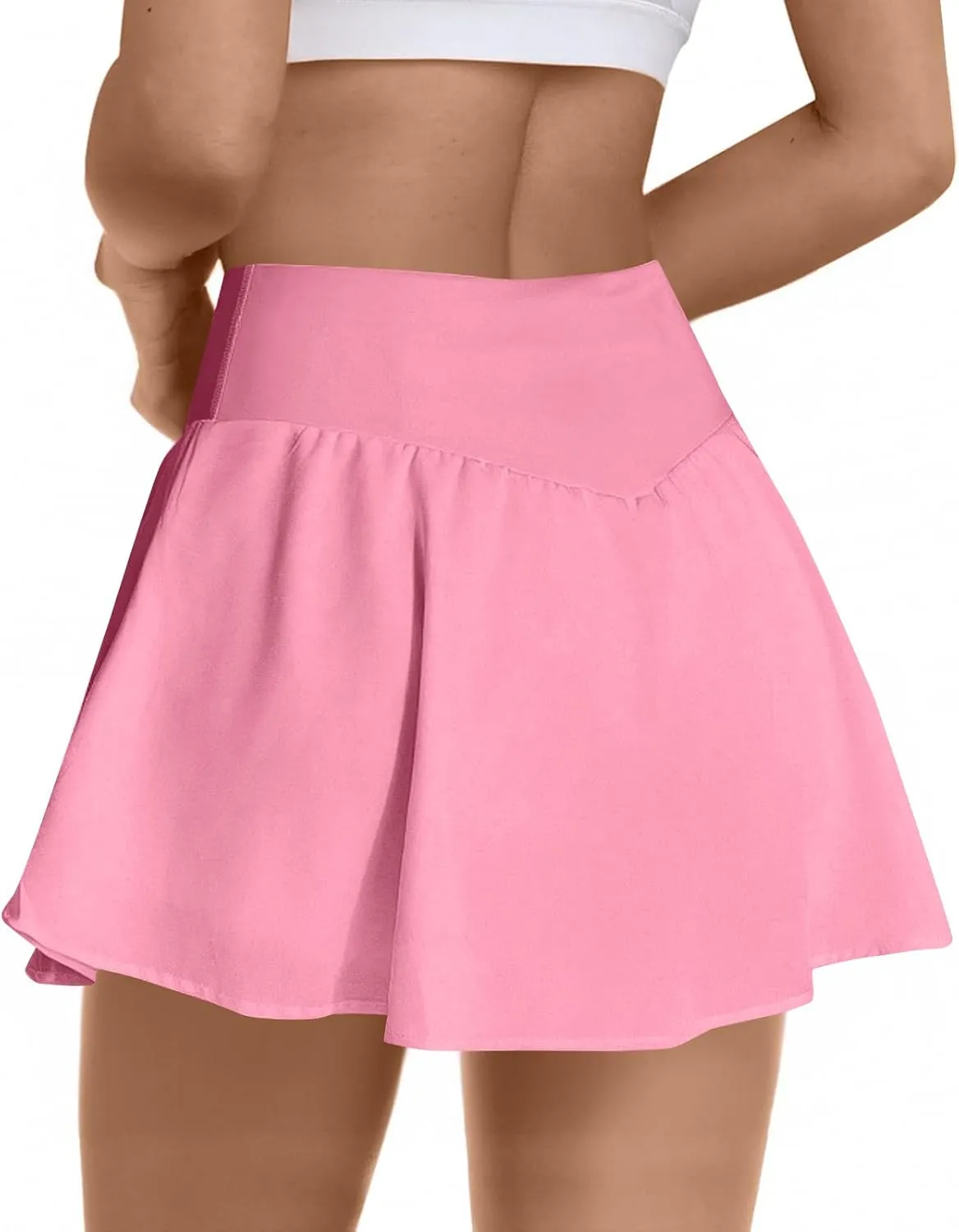 Golf Skirts for Women with Shorts Flowy Workout High Waist Mini Tennis Skirts Casual Athletic Skorts with Pockets
