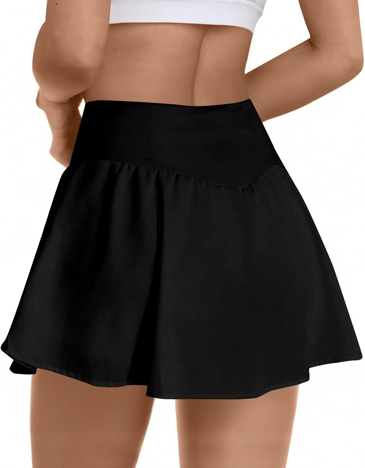 Golf Skirts for Women with Shorts Flowy Workout High Waist Mini Tennis Skirts Casual Athletic Skorts with Pockets
