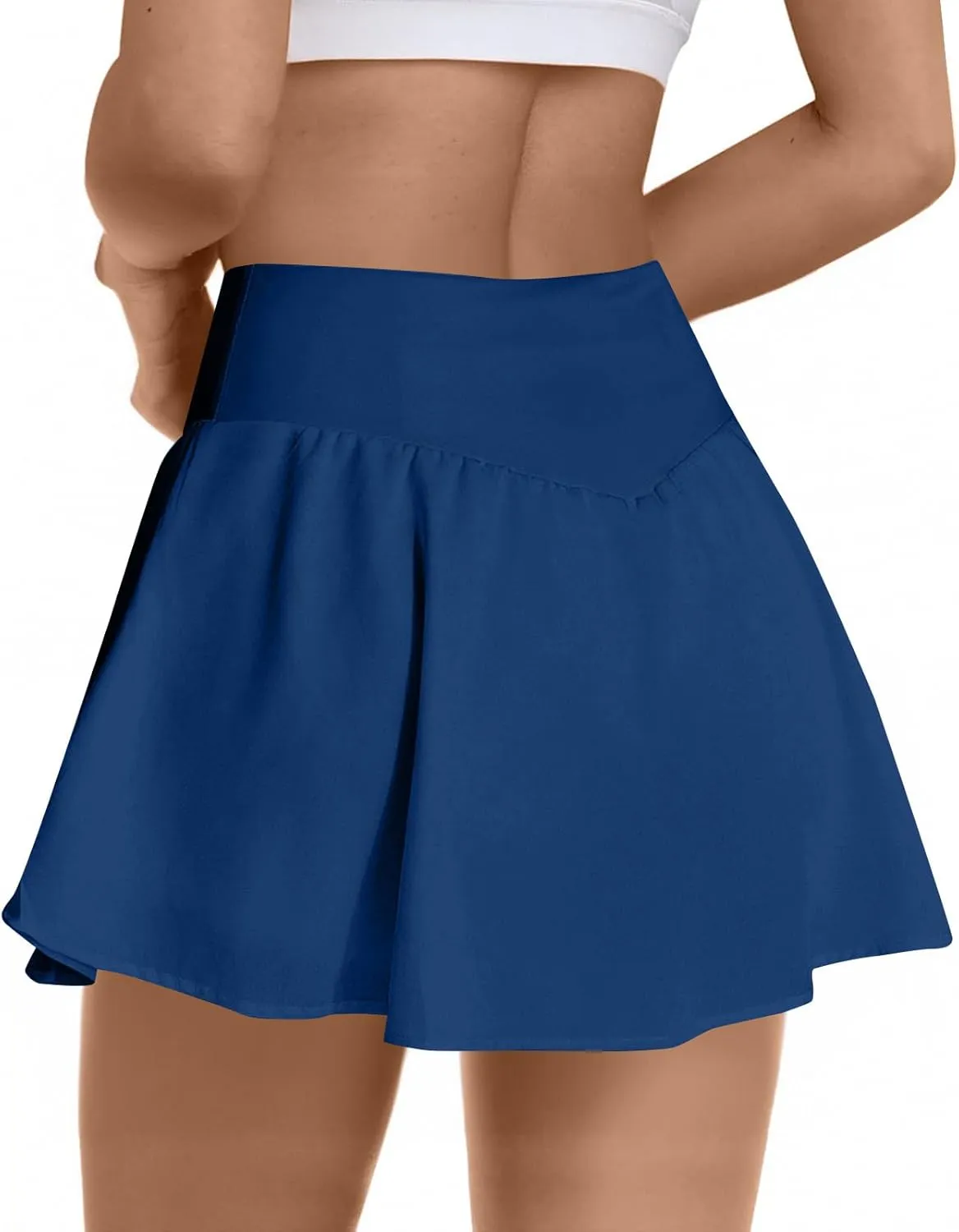 Golf Skirts for Women with Shorts Flowy Workout High Waist Mini Tennis Skirts Casual Athletic Skorts with Pockets