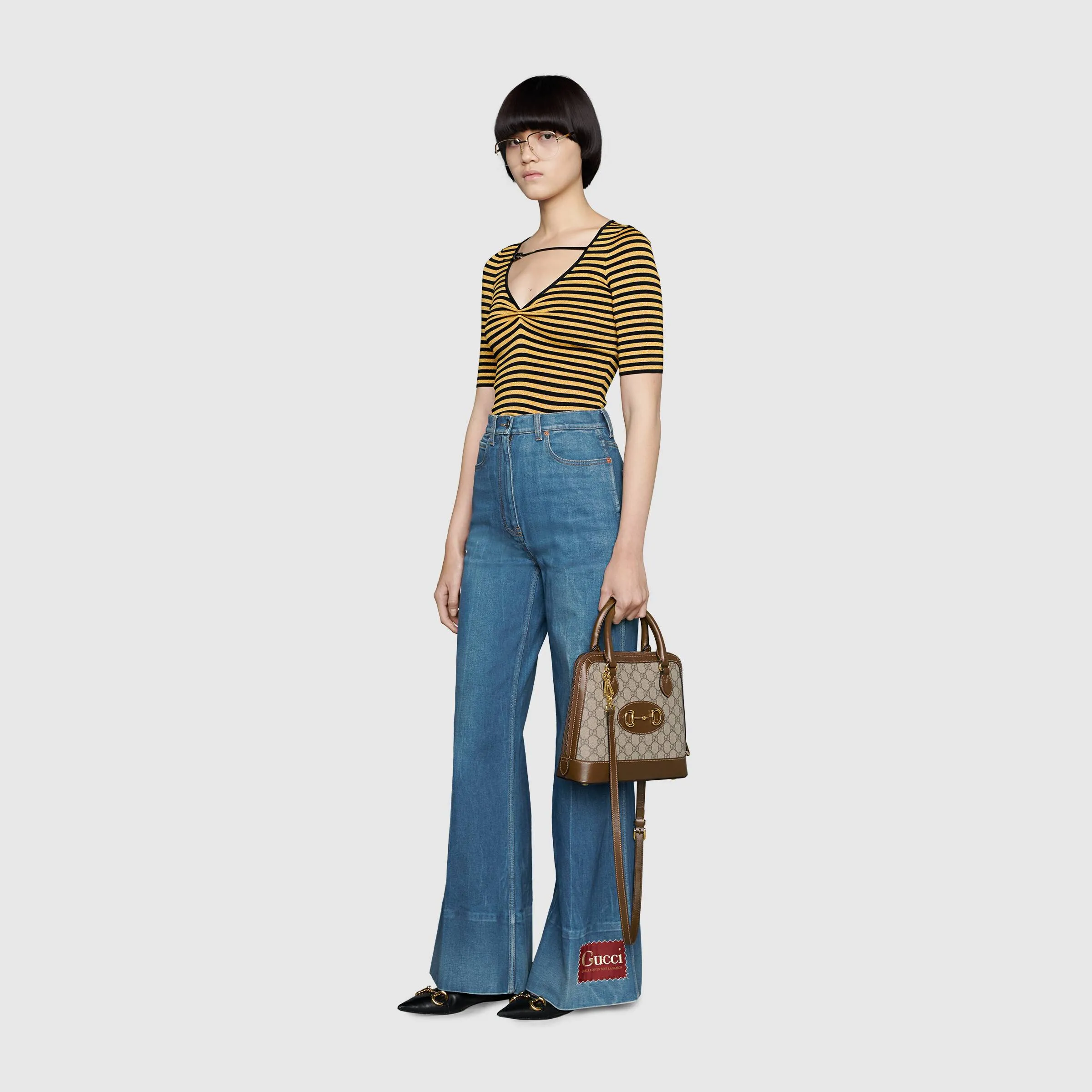 Gucci 1955 Horsebit Small Top Handle Bag GG Supreme