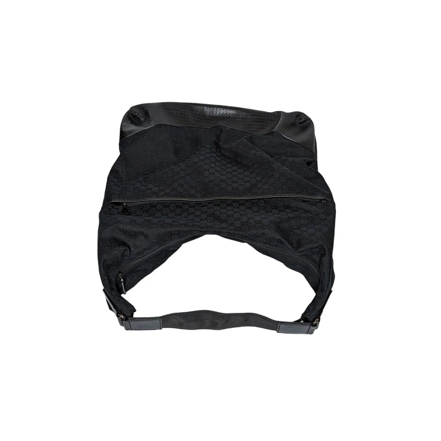 Gucci Black Nylon GG Monogram Garment Hobo